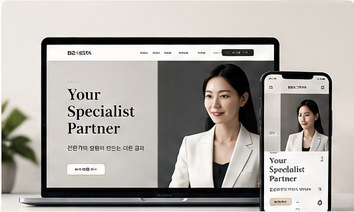 전문가 개인 홈페이지 디자인 목업