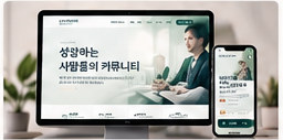 코칭 멘토링 홈페이지 디자인 목업